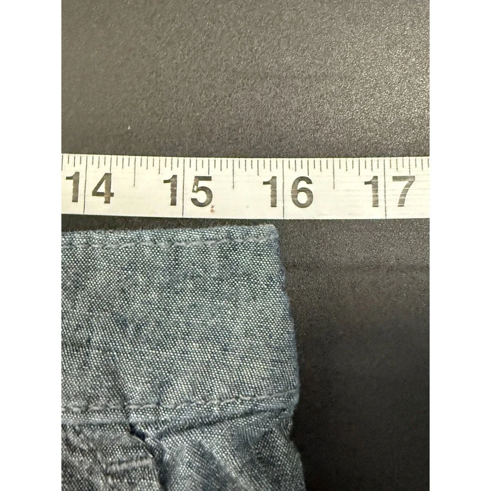 Vince Nautical Fisherman Womens Blue Chambray Cotton Shorts 29 Adjustable Coasta